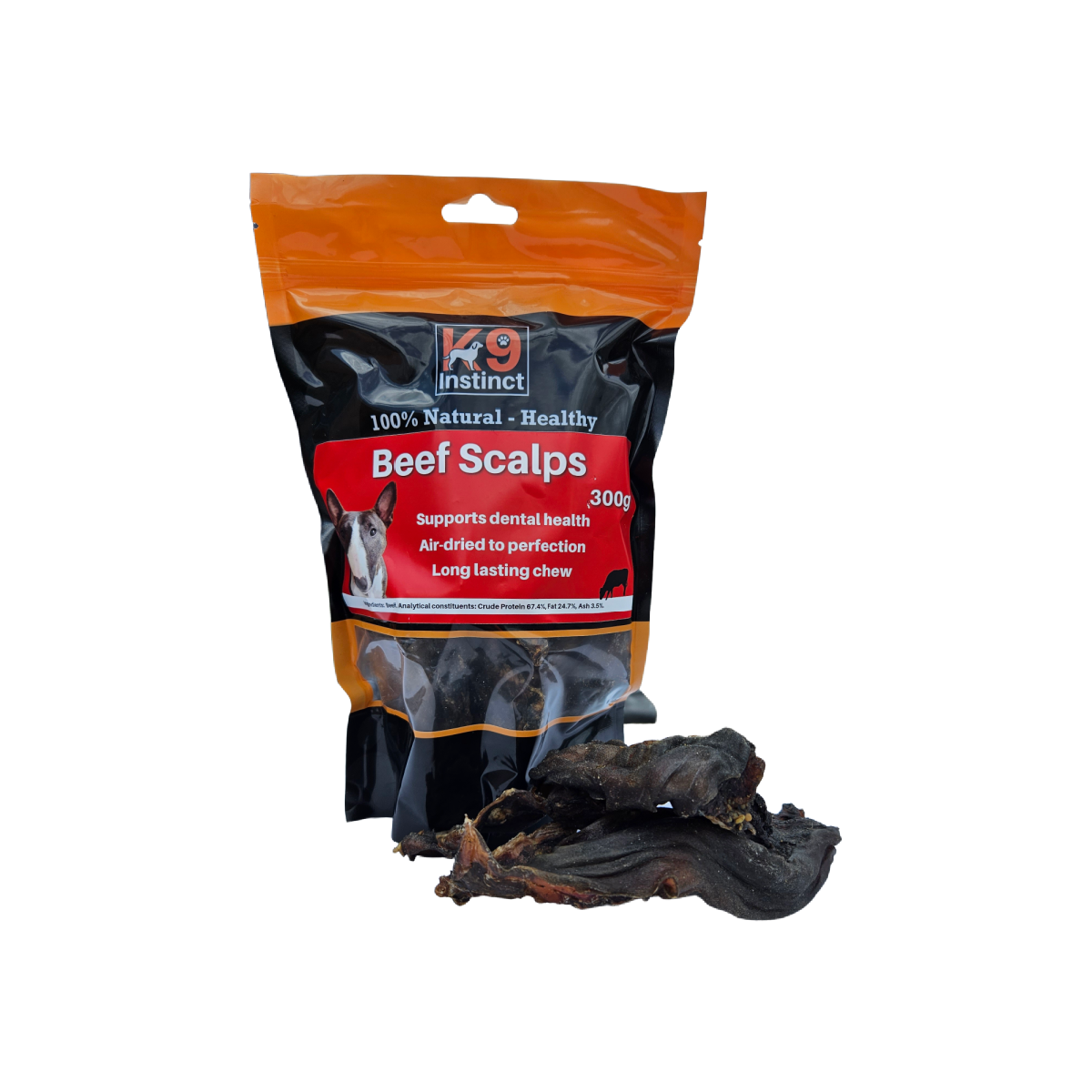 Beef scalp clearance dog chews