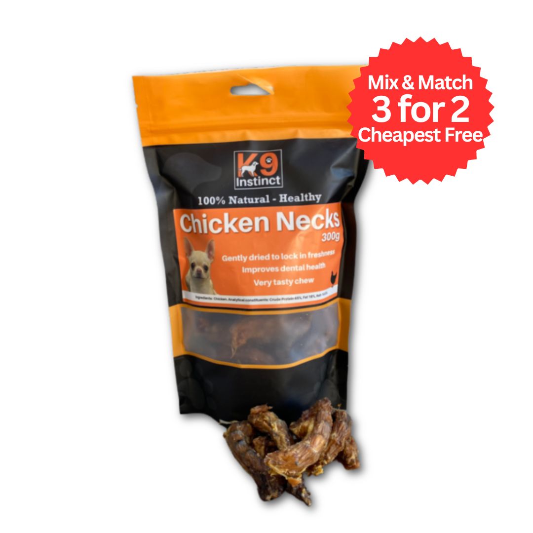 K9 Instinct UK Chicken Necks - natural dog chews for dogs