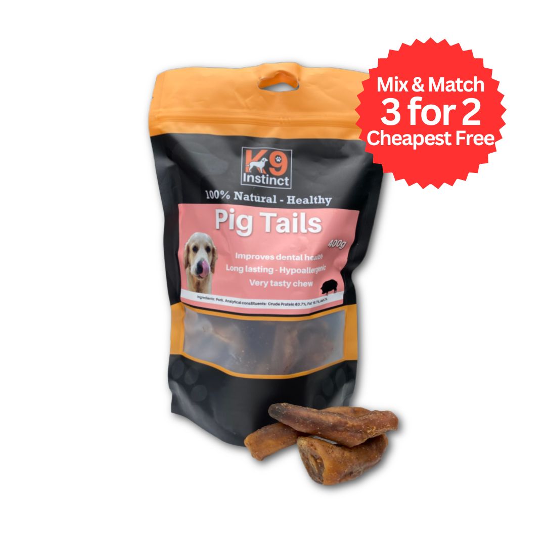 K9 Instinct UK Pig Tails - natural dog chew