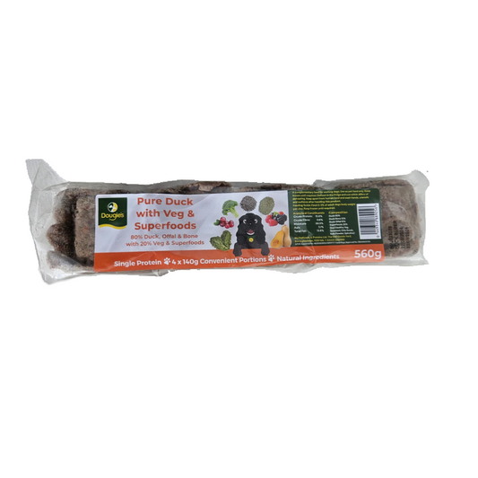 Dougies Duck with Superfoods - raw dog food in Bristol