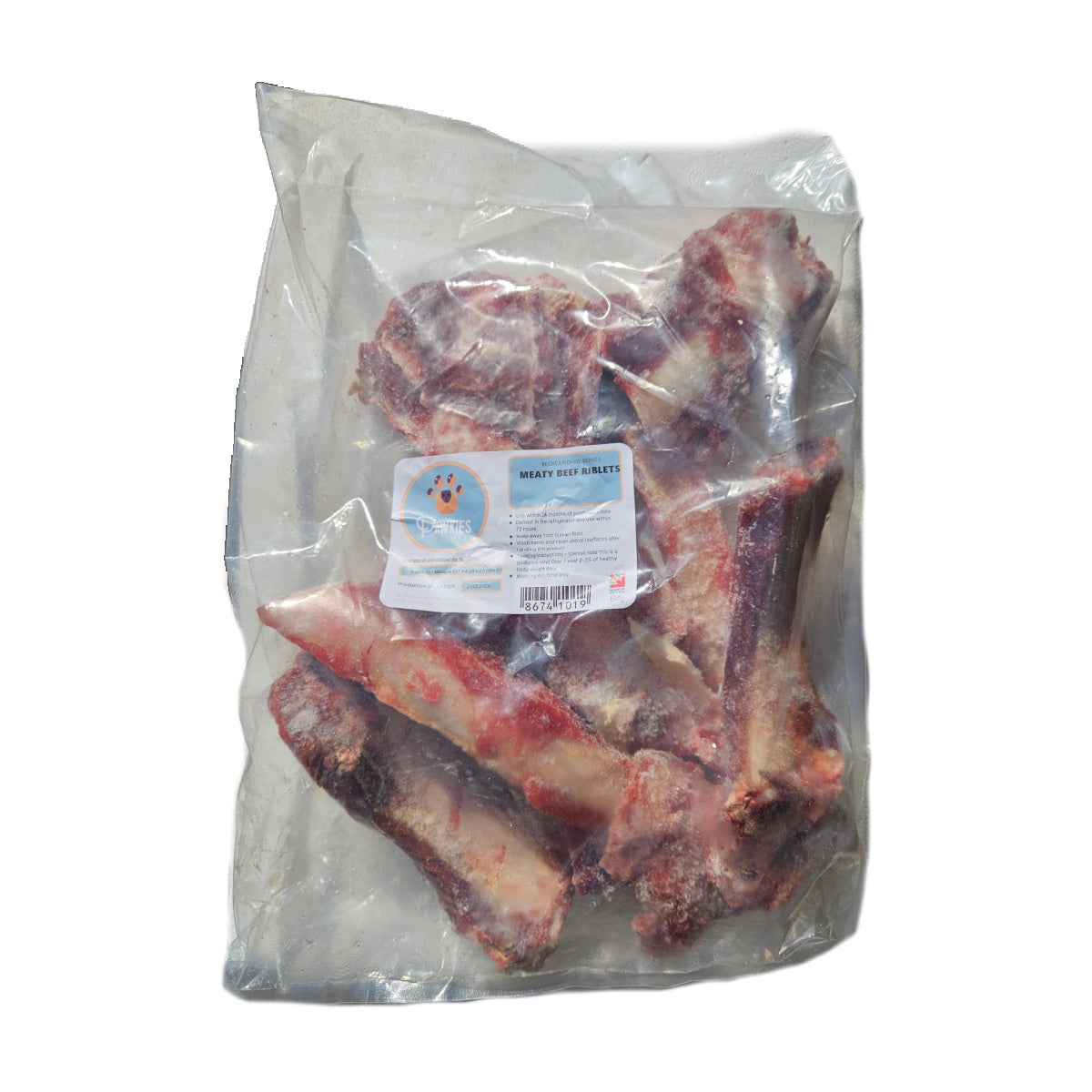 Raw dog food - Meaty Beef Ribblets