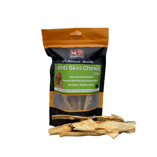 K9 Instinct UK Lamb Skin chews - natural dog chews